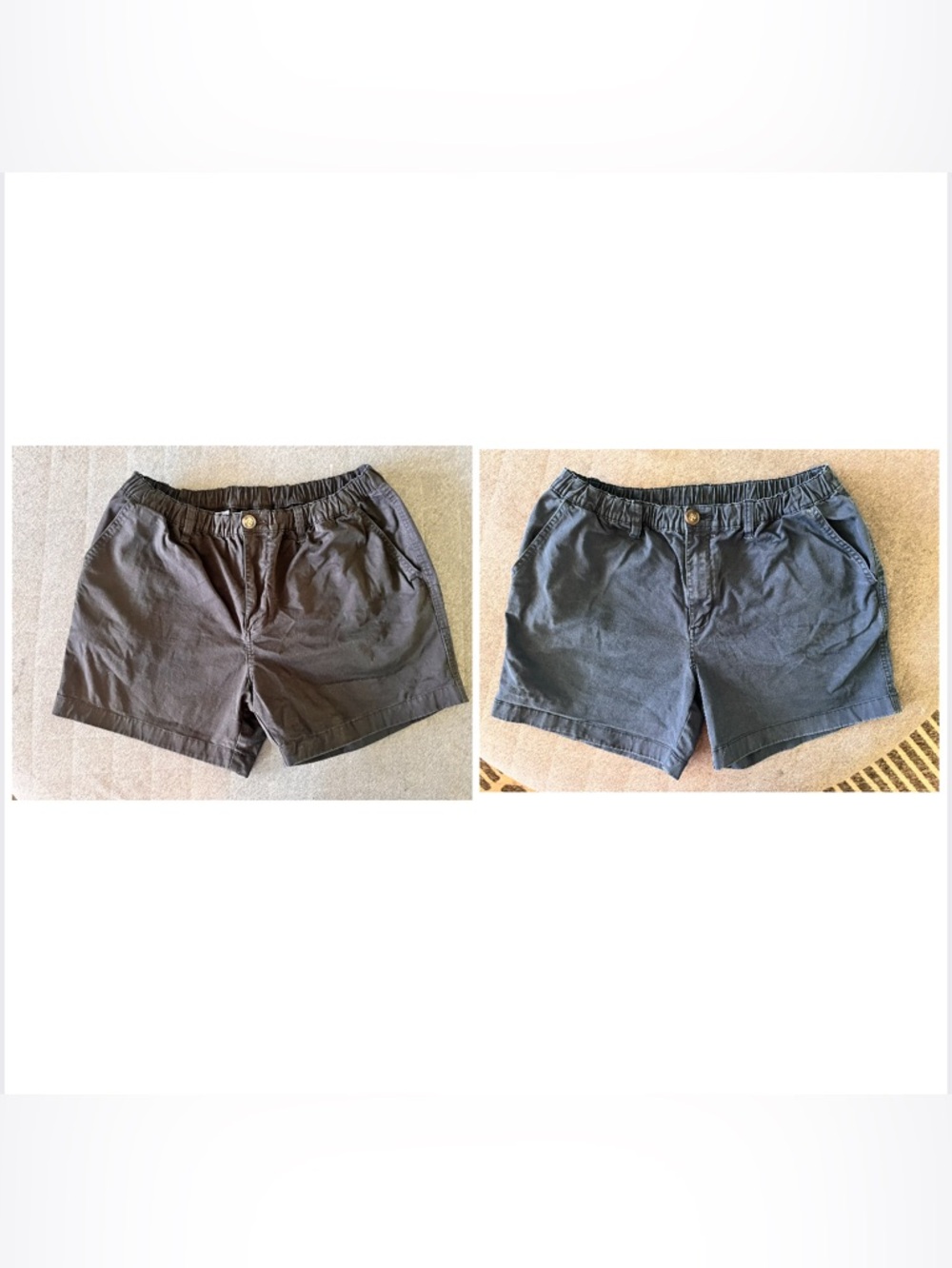 CHUBBIES Large 5.5” Inseam Original Stretch Shorts 2 Pairs Black & Blue